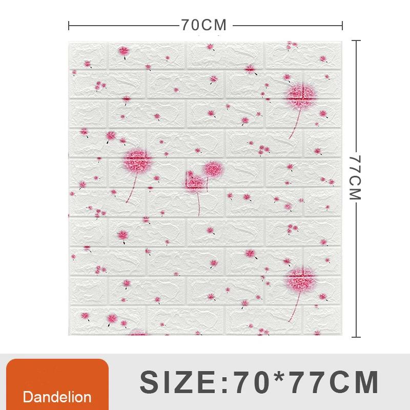 12Pcs 3D Foam Walls Wallpaper DIY Home Room House Decoration Self Adhesive for Protect Children Bedroom White Brick Wall Sticker