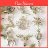 Christmas Tree Hanging Decorations With Gold Snowflake And Bell Accents For Festive Decor