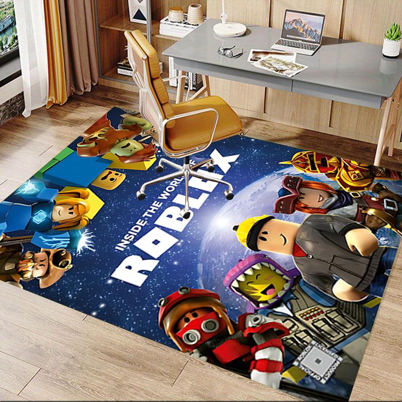 Roblox Adventure Quests Carpet For Playroom Bedroom Living Room Sofa Home Decorkids Game Area Rug Nonslip Floor Mat