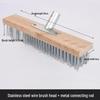 Long-Handled Stiff Bristle Wire Brush for Floors and Tile Cleaning
