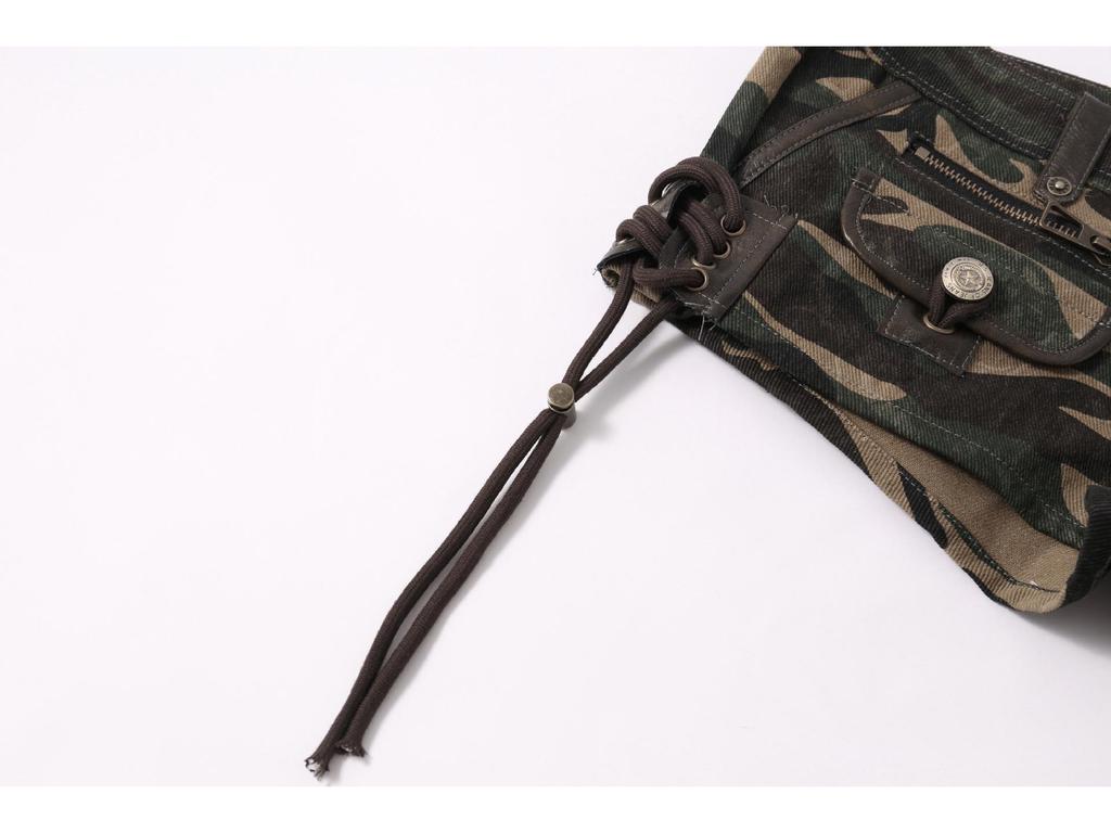 Summer 2026 New Spicy American Girl Camouflage Low-Rise Shorts
