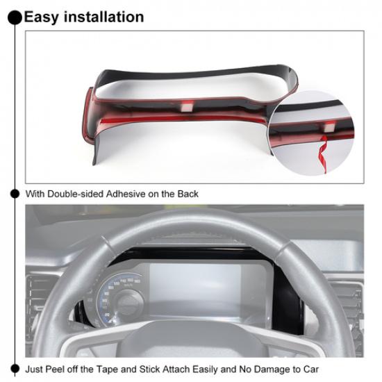 Center Control Dash Board Cover Interior Accessories Fit for Bronco 21+ Black