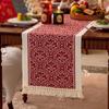 with Tassel Ethnic Style Table Runner Cotton Tablecloth Table Flag Table Cover  Table Decor