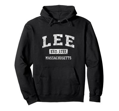 Lee Massachusetts MA Vintage Sports Established Design Hoodie