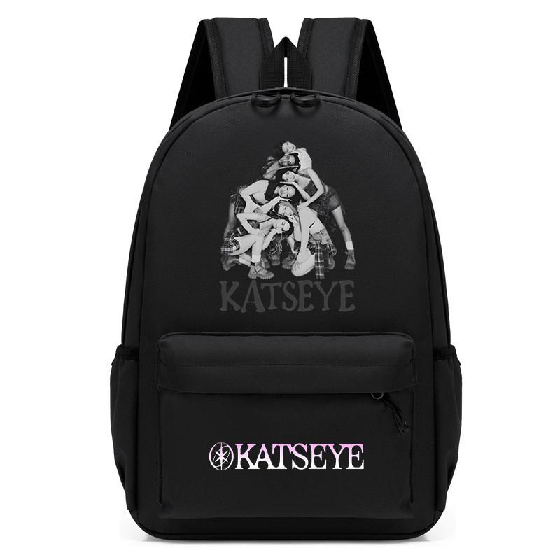 60123-5 Zaino Stampato KATSEYE Unisex per Bambini Zaino Studente Scuola Impermeabile Borsa da Viaggio