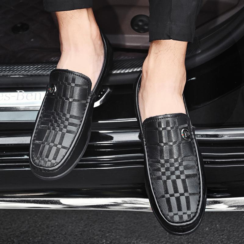 Loafers Läderskor för Män Golf Arbete Business Herrskor Spegel Lyxskodon Designer Skate Cricket Stilfull Casual Platt Sko