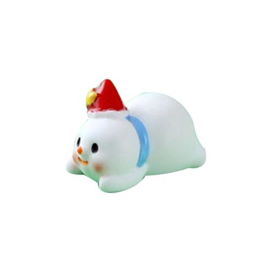 Practical Christmas Resin Figurine Stylish Cute Snowman Statue Holiday Decor