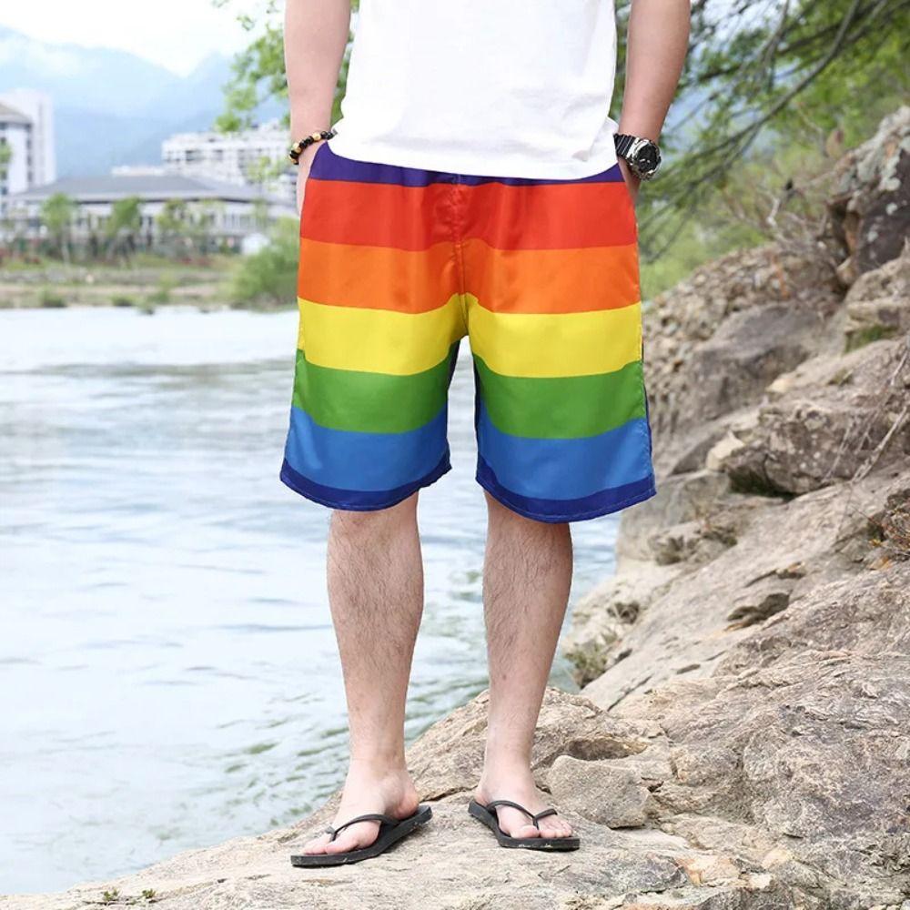 Men Swimming Shorts Trunks Summer Print Surf Shorts New Quick Dry Beach Shorts