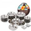 Zhi Shi Stainless Steel 17-Piece Camping BBQ Tableware Set