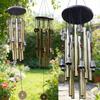 Große Metall-Windspiele mit 13 Röhren für den Außenbereich Für den Garten Rostfrei Massivholz Hängende Dekoration 85 cm Hoch Beruhigender Klang