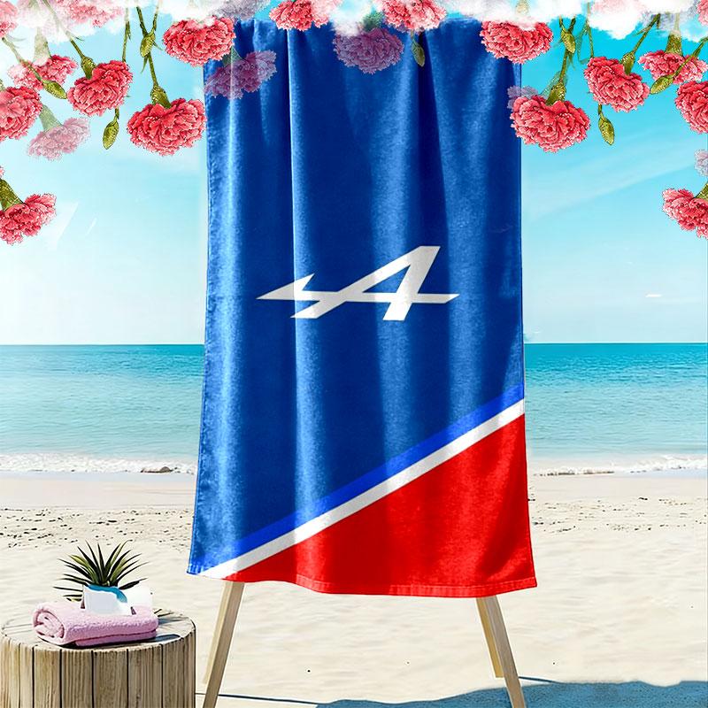 מגבת חוף Alpine F1, מגבת גדולה רכה מתייבשת במהירות לחוף, קמפינג, שחייה