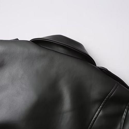New lapel metal zipper belt versatile jacket jacket 3046060