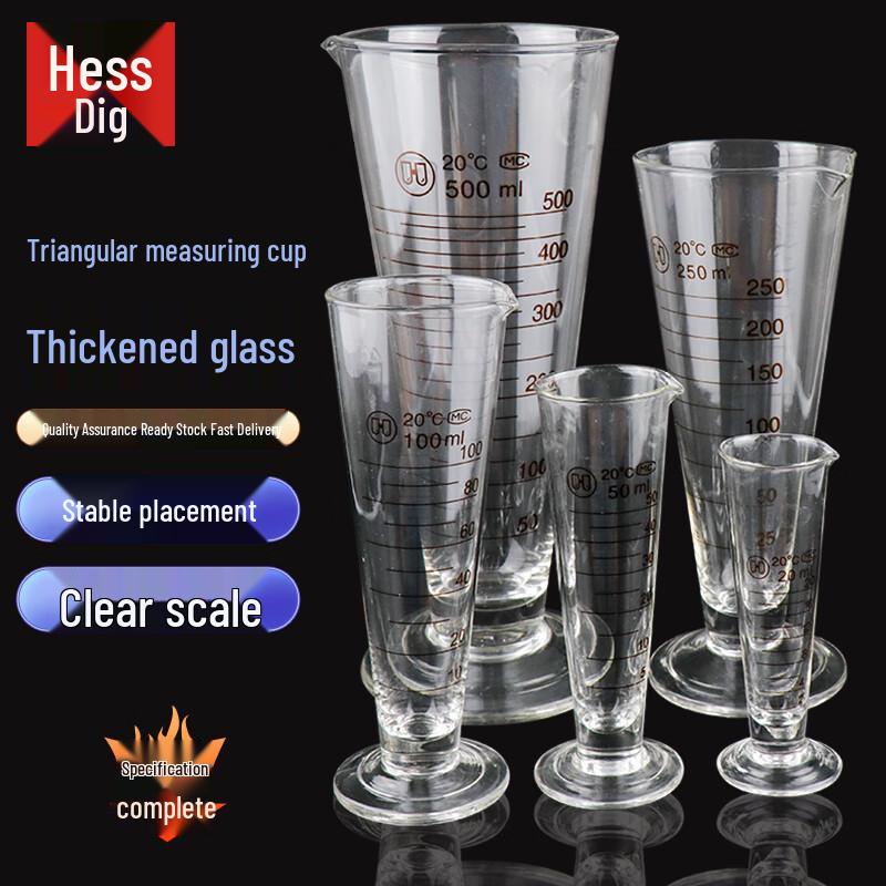 

Треугольный стеклянный мерный стакан