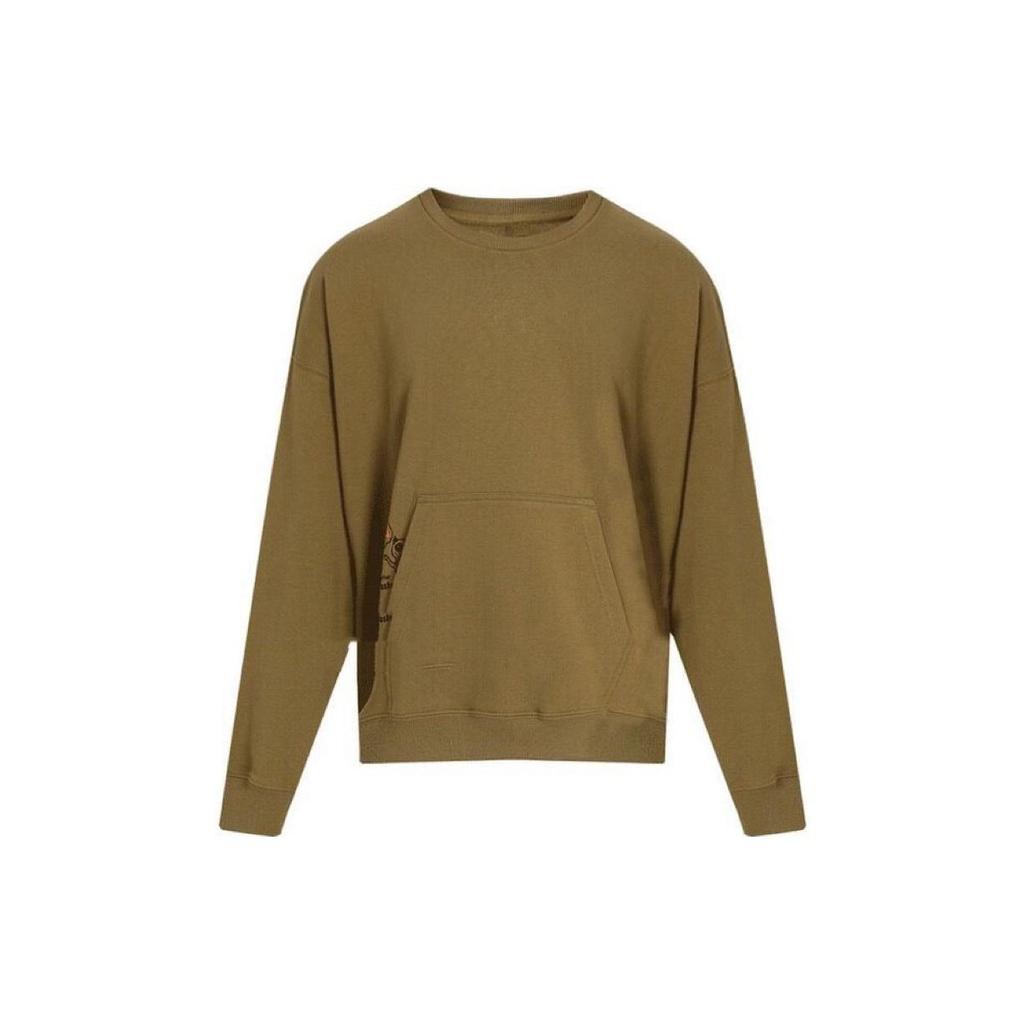 Vans Logo Print Crew Neck Long Sleeve Sweatshirt Men Sweatshirt Brown VN0A54OLZBN