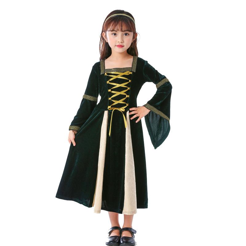 Halloween, costumes de palais rétro médiéval européen, costumes aristocratiques pour enfants, robes de princesse pour filles