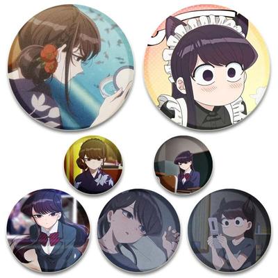 58MM Anime Komi Can T Communicate Lapel Pin Cartoon Cosplay Badge Creative Gifts Gujian Classmates Brooches Cute Pins for Backpacks
