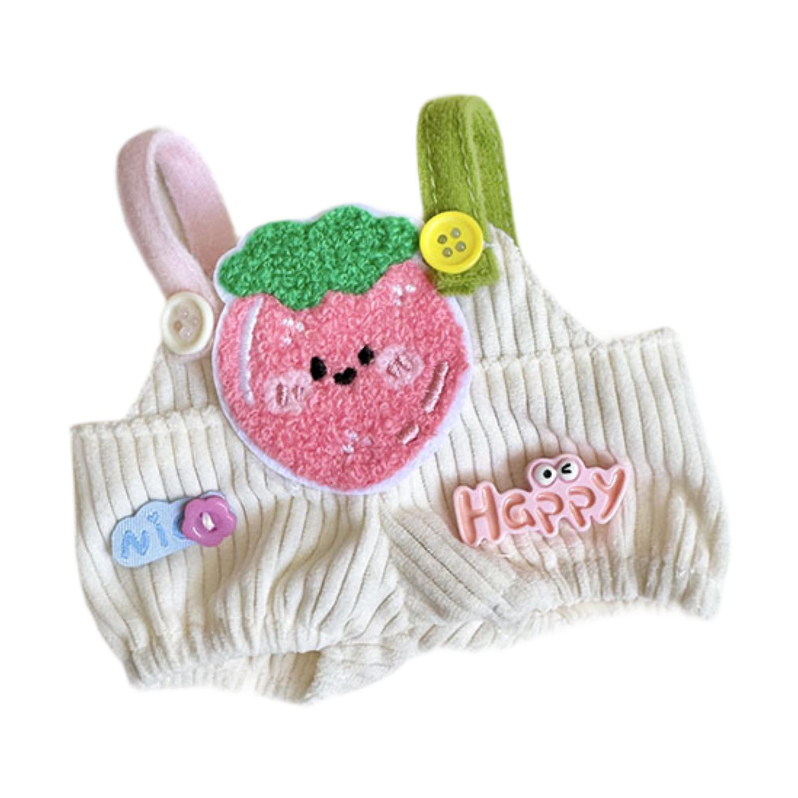 Stuffed Doll Suspender Trousers,Plush Figure Suspender Pants, Make Your Own Dolls Clothing Dress up for 20cm Dolls