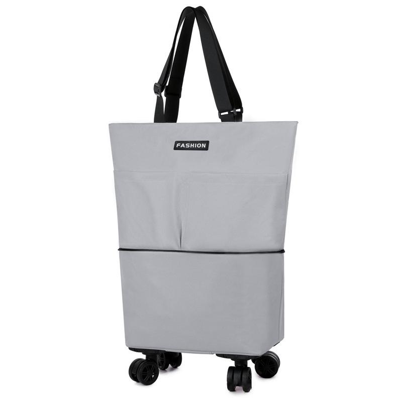 New Large-capacity Universal Wheel Bag Supermarket Shopping Portable Waterproof Handbag Foldable Luggage Trolley Bag Tugboat Bag Storage Bag