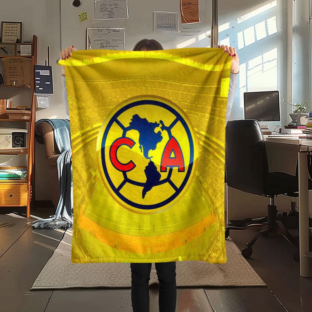 1PC Club America Patterned Flannel Blanket Suitable For All Seasons for Home Decor Warmth and Comfort Gifts Holiday Present