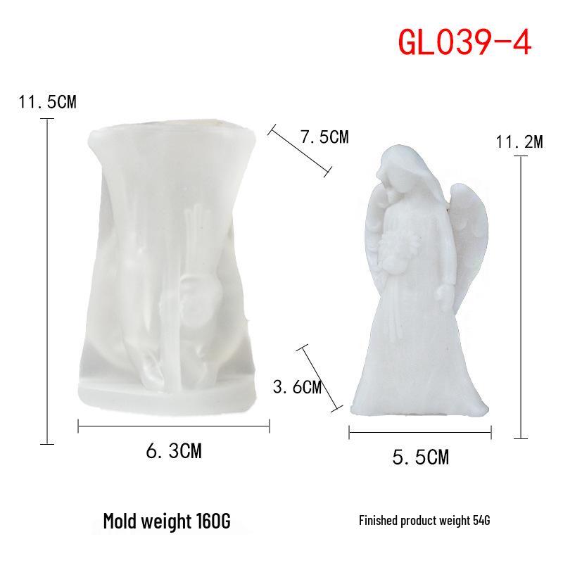 Engel mit Buch Silikonform für DIY Aroma Stein und Gipsornament