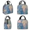 Quallen Unterwasser Aquarell Isolierte Lunchtasche für Kinder Schul-Kühltasche Thermische Lebensmittelbox Tragbare Lunchboxen Behälter