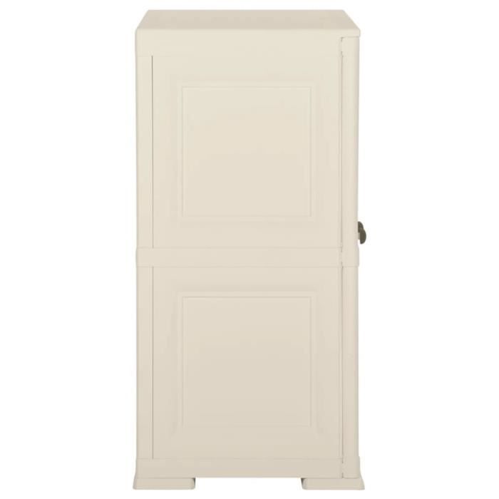VidaXL Plastic Cabinet 79x43x85.5 Cm Wood Design Cream 340595
