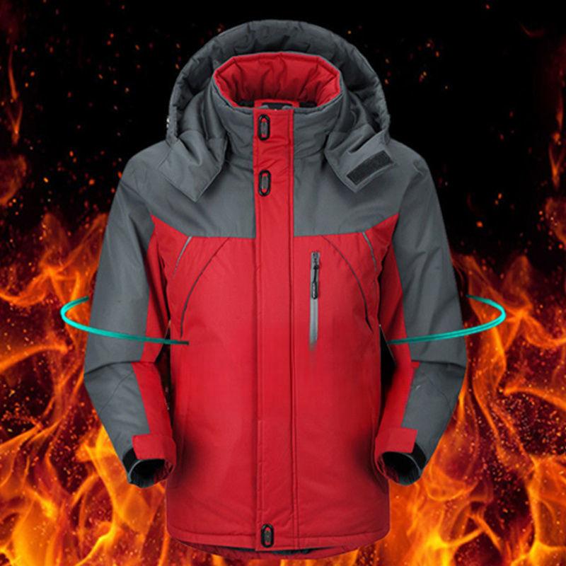 Jacket Men's Plus Velvet Thickened Winter Jacket Large Size Padded Jacket Jacket Men's Work Clothes Loose Cotton-padded Warm Labor Insurance Overalls