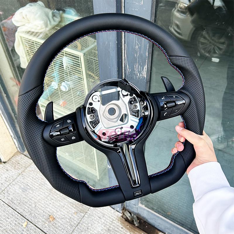 Suitable for BMW F30 F10 F31 F20 E90. The Steering Wheel Is Made of Leather Material and Can Be Changed from Old To New