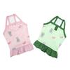 Dog Slip Dress Spring Summer Bunny Print Ruffle Hem Pet Sleeveless Dress Breathable Pet Costume Outfit Apparel for Small Dogs Cats
