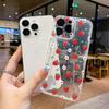 Summer vitality strawberry mobile phone case iPhone11 ultra-thin transparent anti-drop protective case Apple 17 soft case sweet girl style