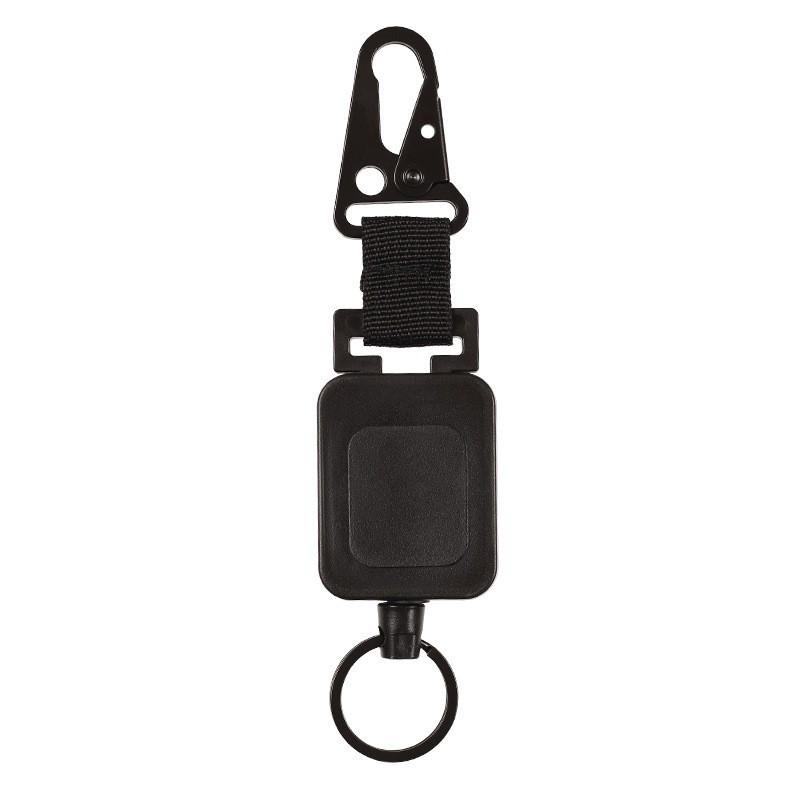 Retractable Military Green Fishing Lure Buckle with Back Clip and High-Strength Steel Wire