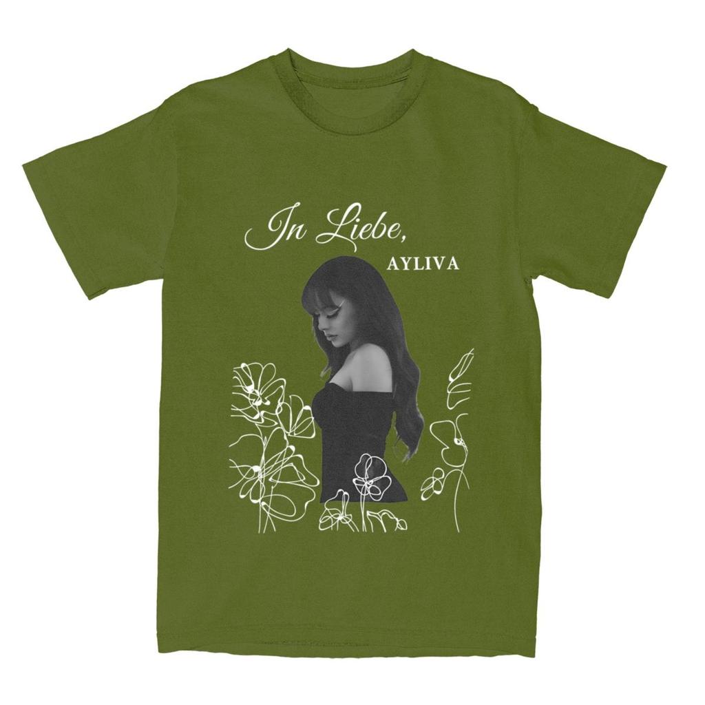 Oversized T Shirt Ayliva In Flower Pure Cotton TShirts Fashion Tshirt for Unisex Summer Y2K Classic Custom Logo Short Sleeve Tees