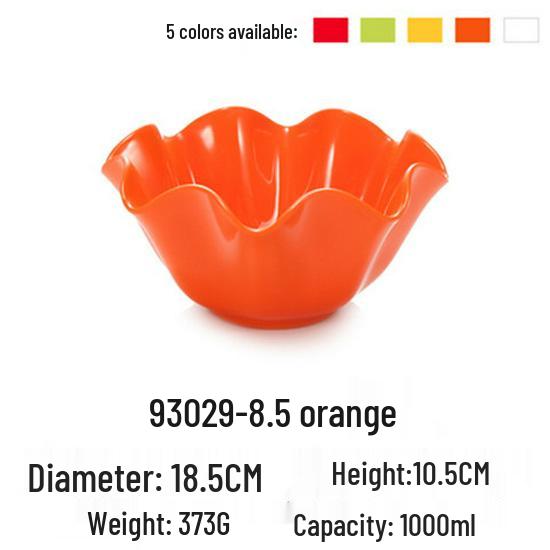Rotating Lace Edge Melamine Vegetable Skewer Hot Pot Bowl - Commercial Plastic Salad & Tableware Bowl
