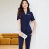 Women's Summer Short-Sleeved Suit Skirt Set - Professional Beautician and Salon Reception Workwear