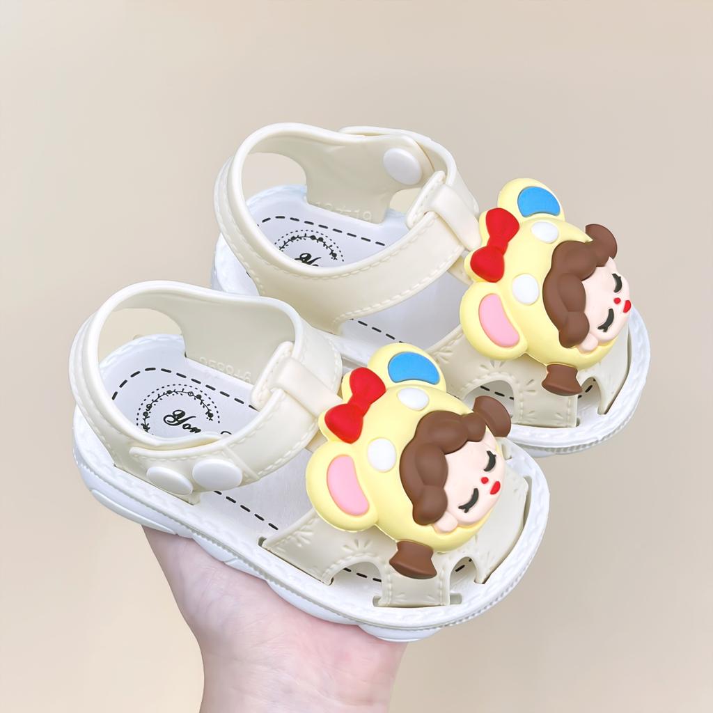 New Summer Baby Walking Shoes for Girls, Soft Sole, Non-Slip, Closed-Toe, Infant and Toddler Sandals