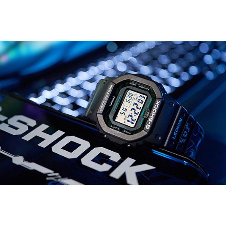 Casio Digital Series G-Shock Collaboration Model 200M Water Resistant Solar Quartz Movement Resin Strap Men watches Black GW-B5600MG-1PRL