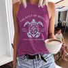 THE EST STAY Printed Spring and Summer Sleeveless Top T-shirt Round-neck Pullover Vest