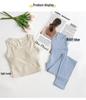Damen Ripp-Y-Rücken Yoga Tanktop mit festen Cups - Hohe Elastizität, Figurbetont, Integrierter Sport-BH