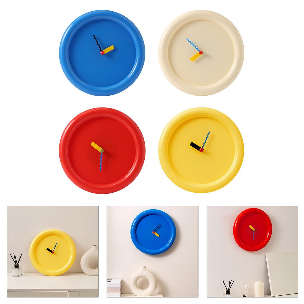 Decorative Bubble Clock with Creamy Aesthetic for Living Room Bedroom or Office Quiet Movement Wall Table Clock Decors