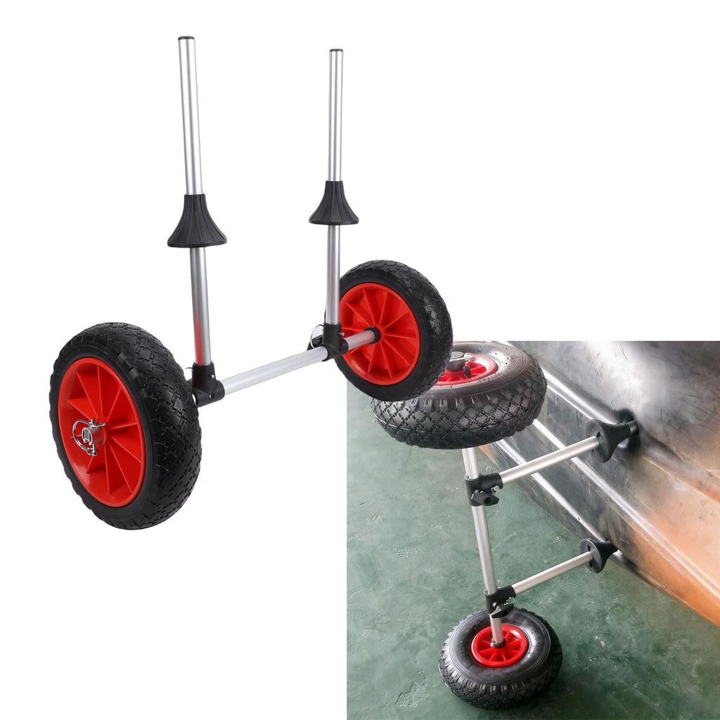 Folding Kayak  , Lightweight Canoe Trolley Carrier with Aluminum Alloy Frame and Rubber Wheels, Stable   for Transporting Kayaks or Rafts