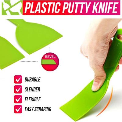 5Pcs Putty Knife Set Flexible Plastic Paint Scraper Tool for Spackling,Wallpaper Scraper,spatula Scraper, Drywall Repair Spackle
