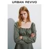 UR 2024 Autumn Women's Square Neck Slim-fit Short Dress