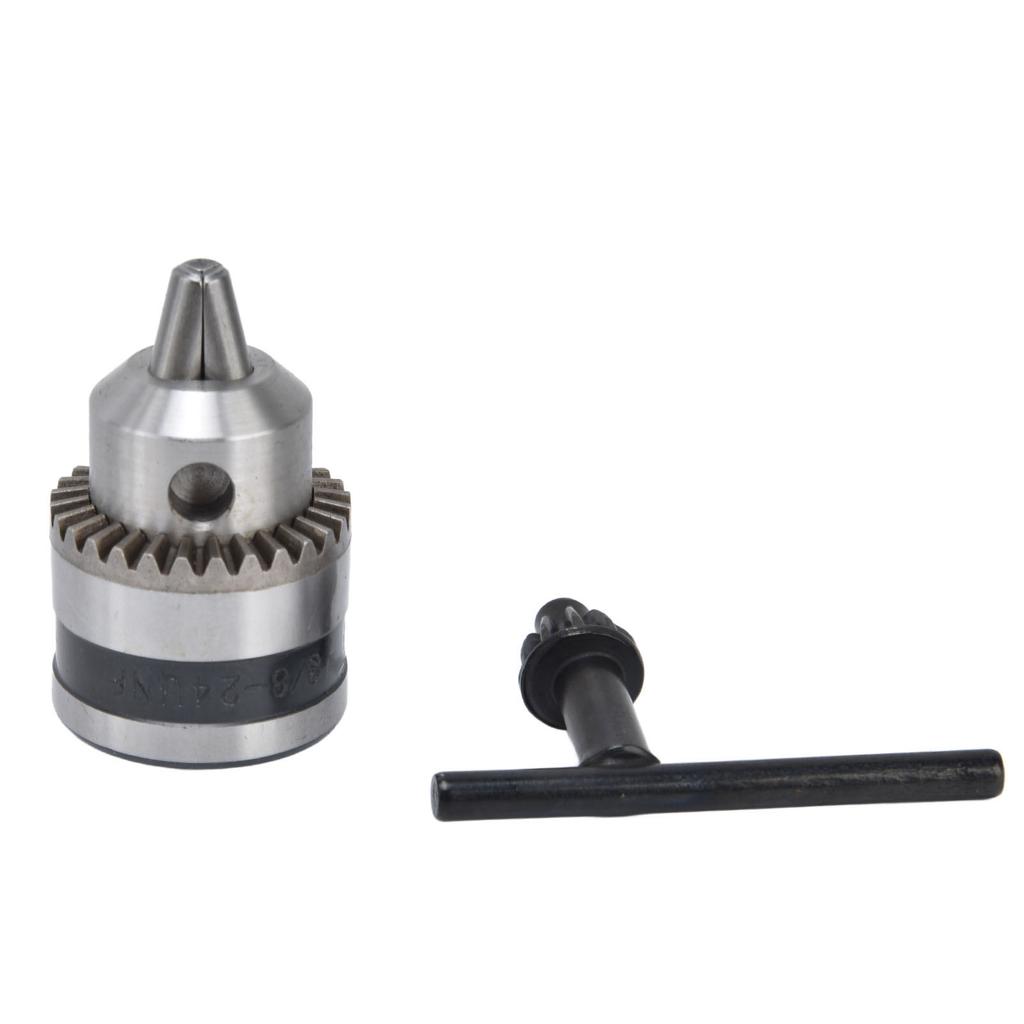 Konverteringschuck i rustfritt stål, nøkkelfri, 3-kjevs gjengechucker, 38?24UNF 0,6?6mm