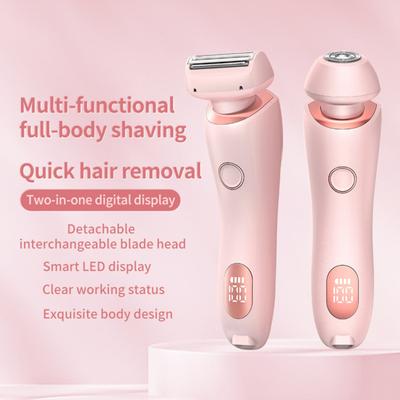 Rasoir électrique double tête pour femme, rechargeable par USB, étanche, portable, pour le visage, le corps, le maillot, les bras et les jambes