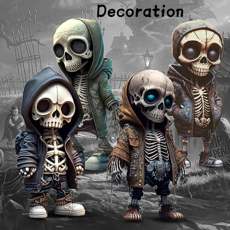 Skull Resin Halloween Figurine Statue Garden Table Decoration Yard Gift Ornament