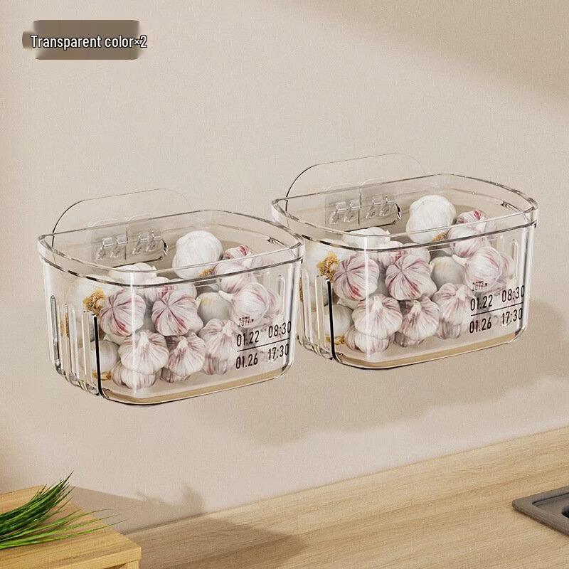 

LISM Transparent Kitchen Wall Storage Box Set