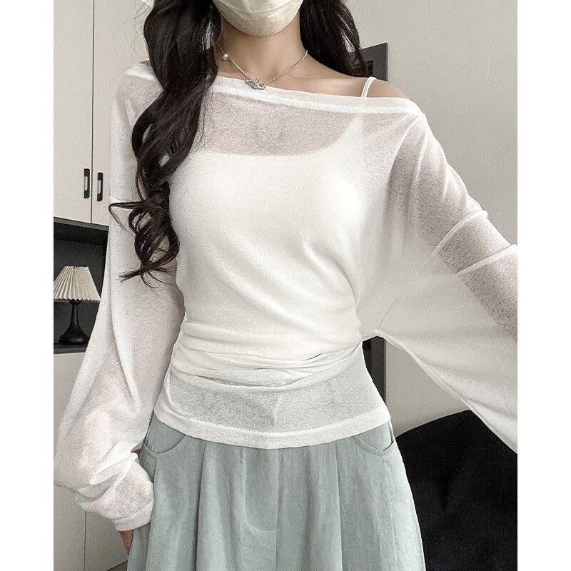 Pink Sheer Tie-Up Women's Summer Cover-Up – Loose, Lightweight, Sun-Protection Top