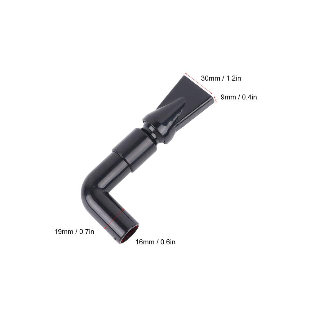 Rotatable Elbow Aquarium Pump Nozzle Duckbill Sprinkler Adjustable Nozzle Water Return Outlet Black Plastic