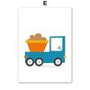 Nordic Cartoon Crane Excavator Dump Truck Front Loader Wall Art Posters and Prints Wall Pictures Kids Room Decor Canvas Painting