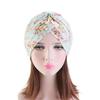 Indian Turban Muslim Women Hijab Floral Printed Hat Cancer Chemo Cap Islamic Hair Loss Cover Beanie Bonnet Head Scarf Pleated